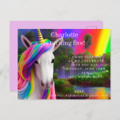 Nouvelle carte postale d'invitation pour une fête  (Devant / Derrière)