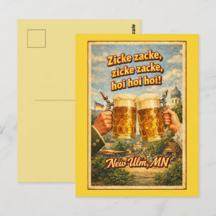 Nouvelle carte postale d'Oktoberfest de bière alle