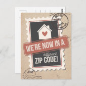 Nouvelle carte postale Faire-part de déplacement d (Devant / Derrière)