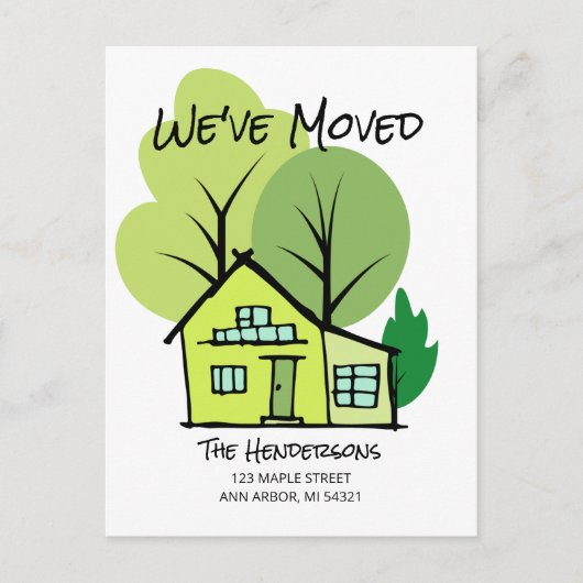 Nouvelle carte postale Faire-part de déplacement d (Devant)
