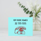 nouvelle carte postale numéro de téléphone (Debout devant)