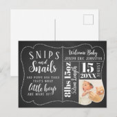 Nouvelle carte postale pour bébé garçon, snipers e (Devant / Derrière)