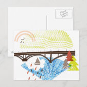 Nouvelle carte postale Sellwood Bridge Portland (Devant / Derrière)