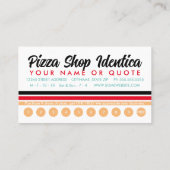 NOUVELLE carte punch rétro pizza shoppe fidélité (Dos)