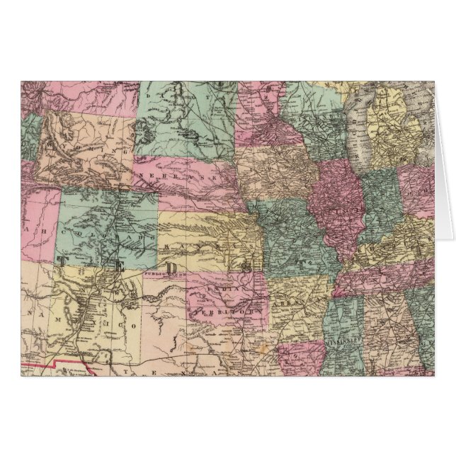 Nouvelle carte routière ferroviaire des États-Unis (Devant horizontal)