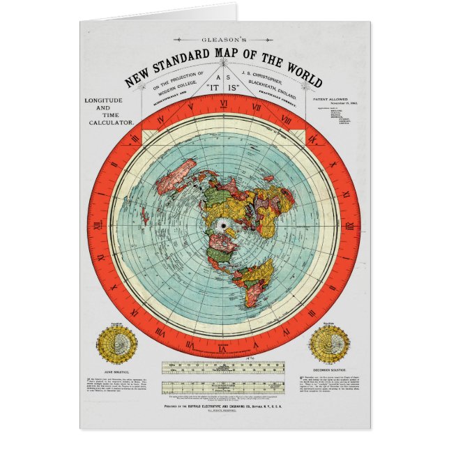 Nouvelle carte standard de la terre plate Earther (Devant)