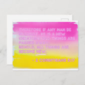 Nouvelle Créature en Christ - Carte postale de la (Devant / Derrière)