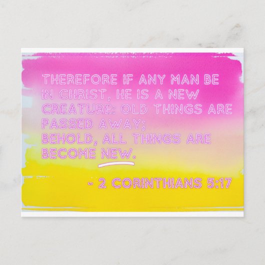 Nouvelle Créature en Christ - Carte postale de la (Devant)
