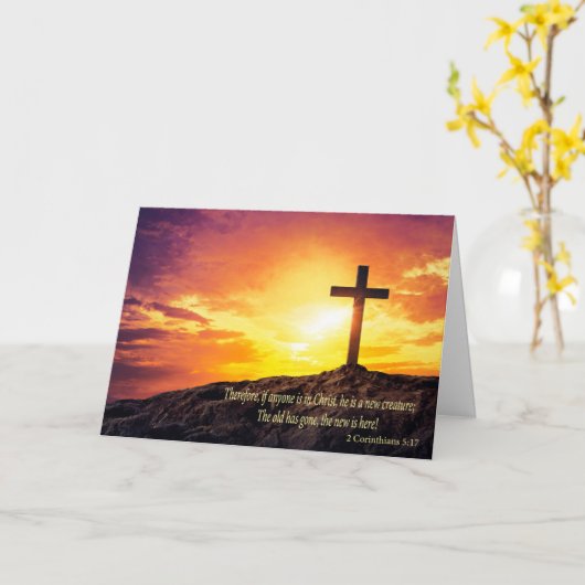 Nouvelle Créature Résurrection Carte de Pâques (Fleur jaune)