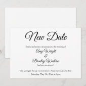 "Nouvelle Date" Élégant Faire-part de mariage repo (Devant / Derrière)