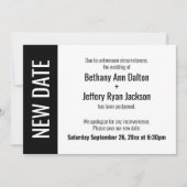 Nouvelle date en gras, Faire-part Mariage reporté (Devant)