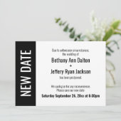 Nouvelle date en gras, Faire-part Mariage reporté (Debout devant)