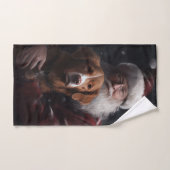 Nouvelle-Écosse Duck Toller Avec Le Festif Du Père (Serviette à main)