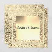 Nouvelle Élégante Sparkle faire-part de mariage or (Devant / Derrière)