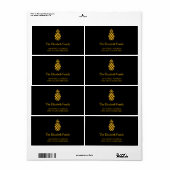 Nouvelle étiquette d'ananas d'adresse (Feuille entière)