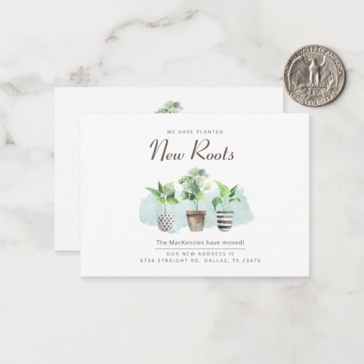 Nouvelle Faire-part de déplacement de changement d (Devant/Arrière en situation)