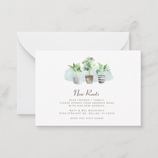 Nouvelle Faire-part de déplacement de changement d (Dos)