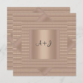 nouvelle FAIRE-PART DE MARIAGE d'or en bronze (Devant / Derrière)