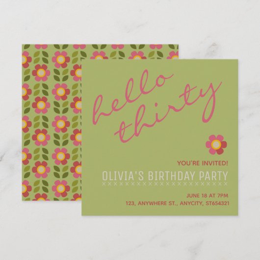 Nouvelle invitation à une fête d'anniversaire | Ca (Devant / Derrière)