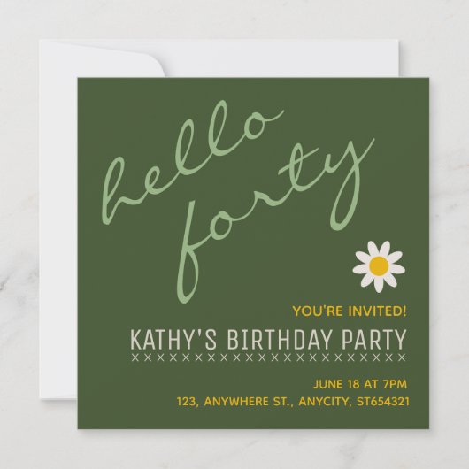 Nouvelle invitation à une fête d'anniversaire | Ca (Devant)