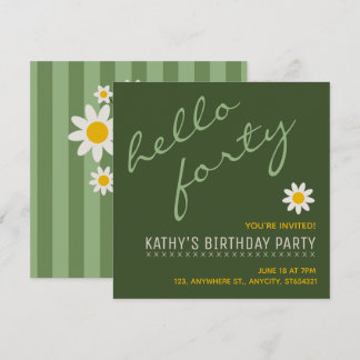 Nouvelle invitation à une fête d'anniversaire | Ca