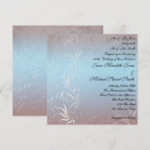 Nouvelle invitation de mariage bleu (Devant / Derrière)