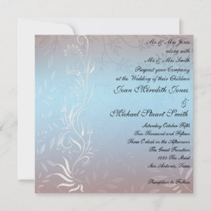Nouvelle invitation de mariage bleu