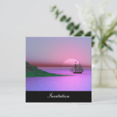 Nouvelle invitation de navire violet populaire (Debout devant)