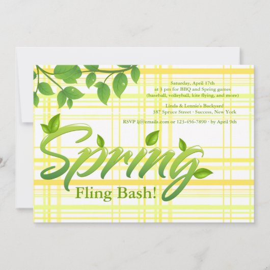 Nouvelle invitation de printemps (Devant)