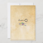 Nouvelle invitation florale clé douce pour une mai (Dos)