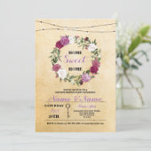 Nouvelle invitation rustique de pendaison de créma (Debout devant)