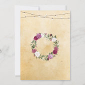 Nouvelle invitation rustique de pendaison de créma (Dos)