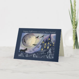 Nouvelle maison à Halloween, corgi chien carte Hal