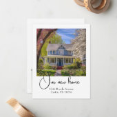 Nouvelle maison avec photo Moving faire-part Card (Devant/Arrière en situation)