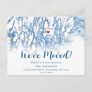 Nouvelle maison Boothbay Maine Map Faire-part de d