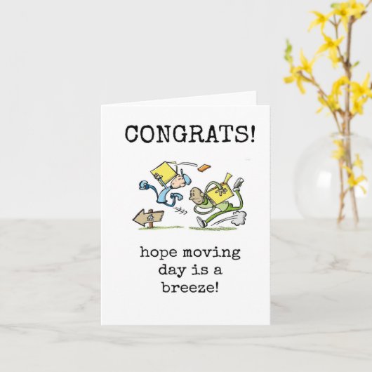 Nouvelle Maison, Carte de Chaleureux Vœux, Sarcasi (Fleur jaune)