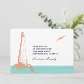 Nouvelle maison Carte de Faire-part marine moderne (Debout devant)