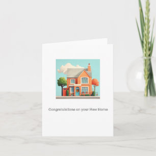 Nouvelle maison, carte de félicitations, carte pou