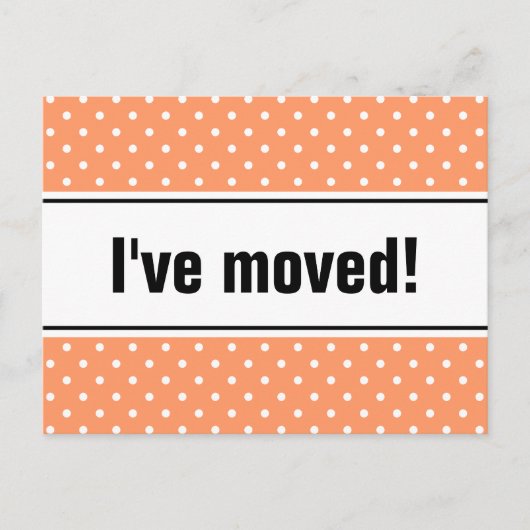 Nouvelle maison déménagement carte postale corail  (Devant)