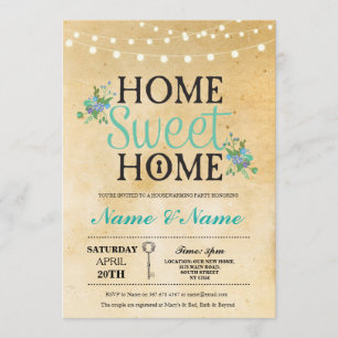 Nouvelle maison douce Invitation lumineuse pour pe