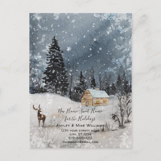 Nouvelle Maison Doux Foyer Carte Postale d'Adresse (Devant)