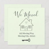 Nouvelle maison et Faire-part de déplacement clé (Devant / Derrière)