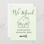 Nouvelle maison et Faire-part de déplacement clé (Devant / Derrière)