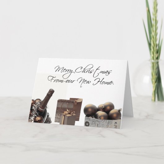 Nouvelle maison faire-part Joyeux Noël (Devant)