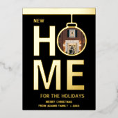 Nouvelle maison Fêtes Noël Élégant Carte photo (Recto)
