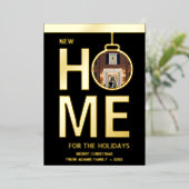 Nouvelle maison Fêtes Noël Élégant Carte photo (Debout devant)