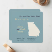Nouvelle maison Géorgie Moving Faire-part Carte po (Devant/Arrière en situation)
