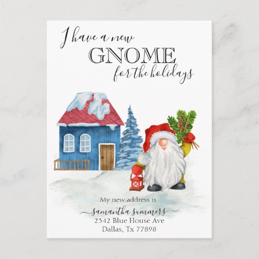 Nouvelle maison Gnome Holiday Moving Faire-part (Devant)