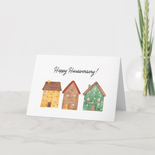 Nouvelle maison Happy Housiversary Carte de remerc (Devant)