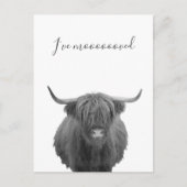 Nouvelle maison Moving Faire-part Highland Cow (Devant)